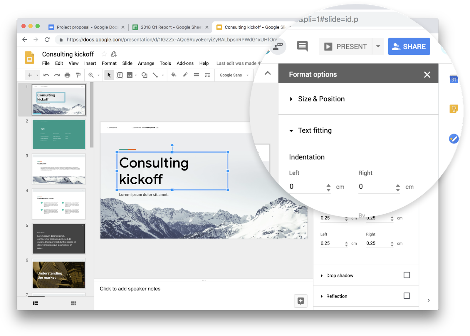 Material Design for Google Docs, Sheets, Slides, and Sites on Web