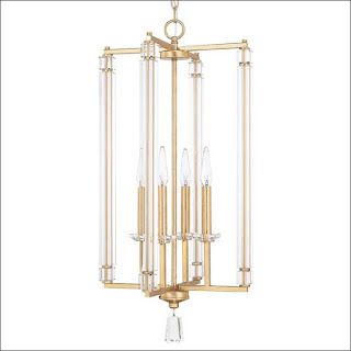 Milan Collection 4-Light Foyer Chandelier in Capital Gold Capital Lighting 519741CG