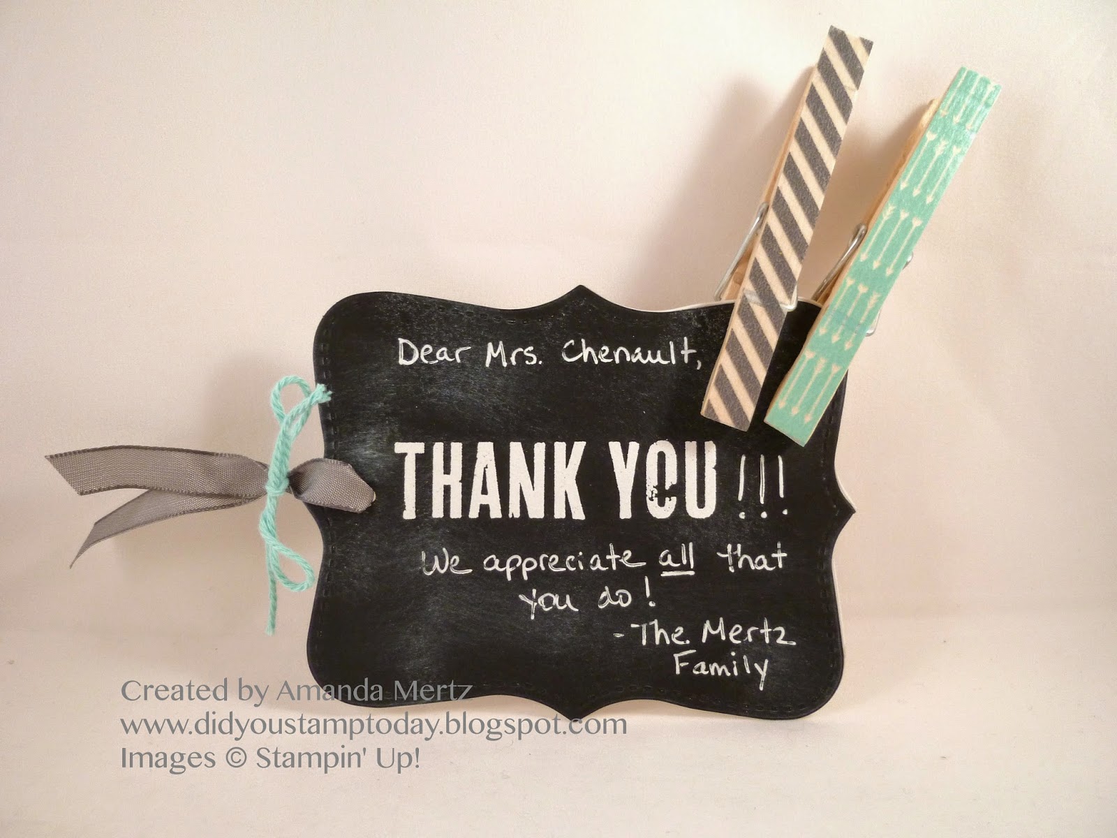 Did You Stamp Today?: Chalkboard Teacher Thanks