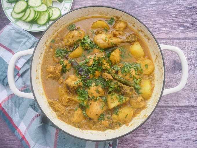 Turmeric Chicken and Potato Curry.
