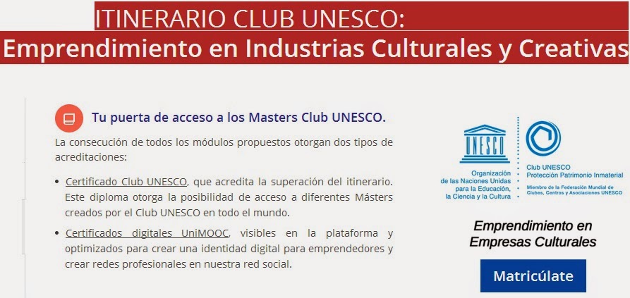UniMOOC: Emprendimiento en industrias culturales y creativas
