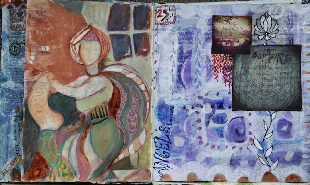 Galia Alena, art journal, journalling, mixed media, journal pages
