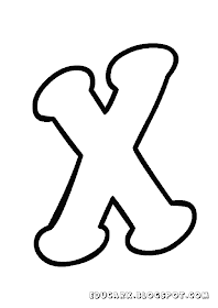 Molde da letra minuscula x