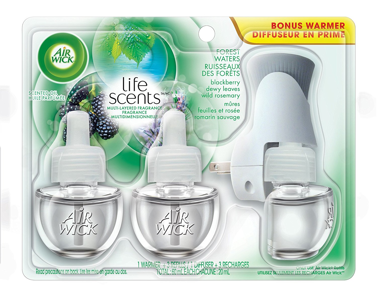 Air Wick Air Freshener, Scented Oil Kit Bonus Pack, Life Scents Forest