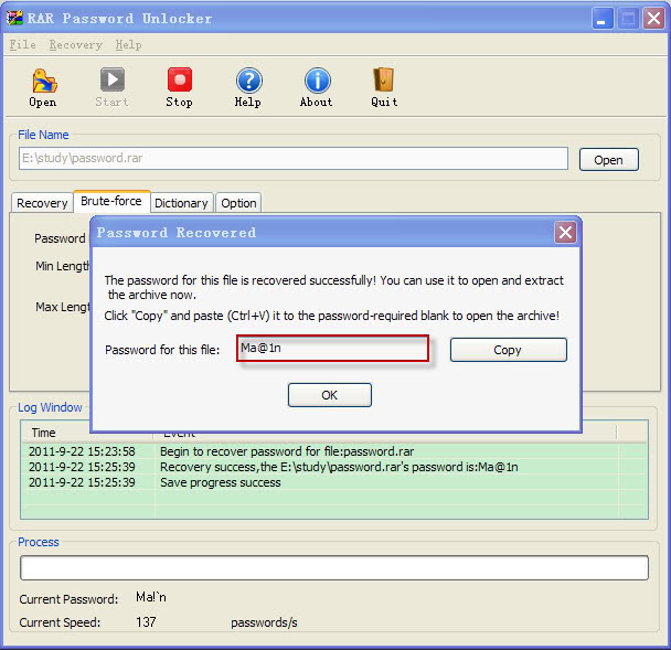 unlock winrar password protected files free download