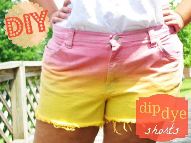 Floral Anchors: DIY Dip Dye Shorts