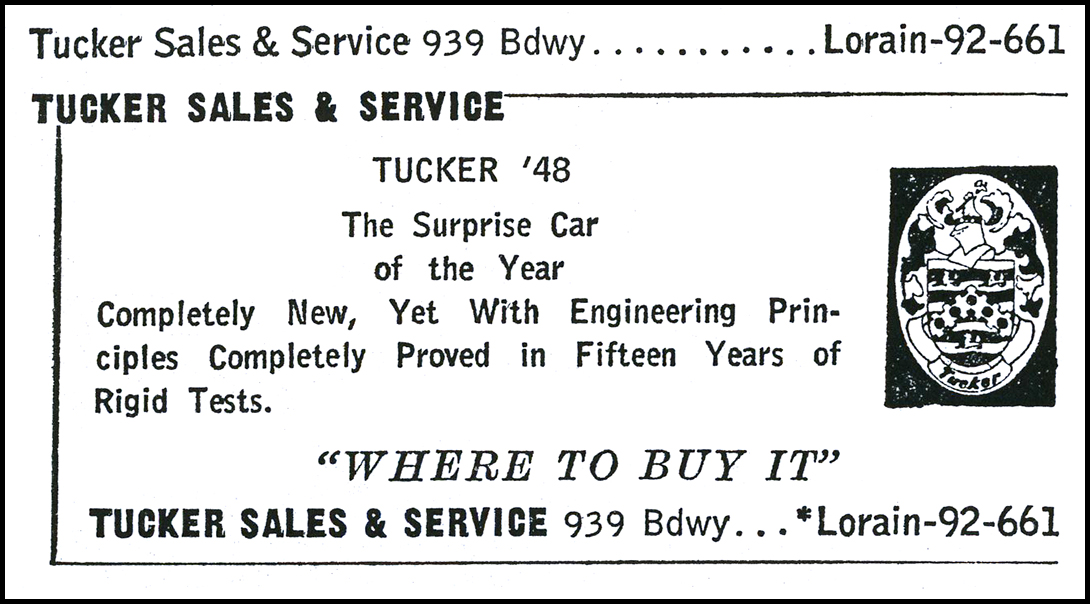 Brady's Bunch of Lorain County Nostalgia Lorain’s Tucker Automobile