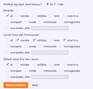 Setting dan Mengenal Robot.Txt pada Blogger Webmaster Setting dan Mengenal Robot.Txt pada Blogger Webmaster