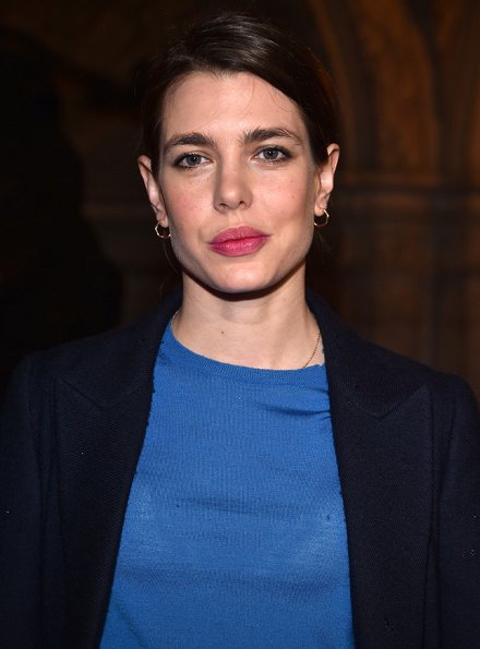 Charlotte Casiraghi attended the Stella McCartney show as part of the Paris Fashion Week. Charlotte wore Gucci Embroidered jersey stirrup legging