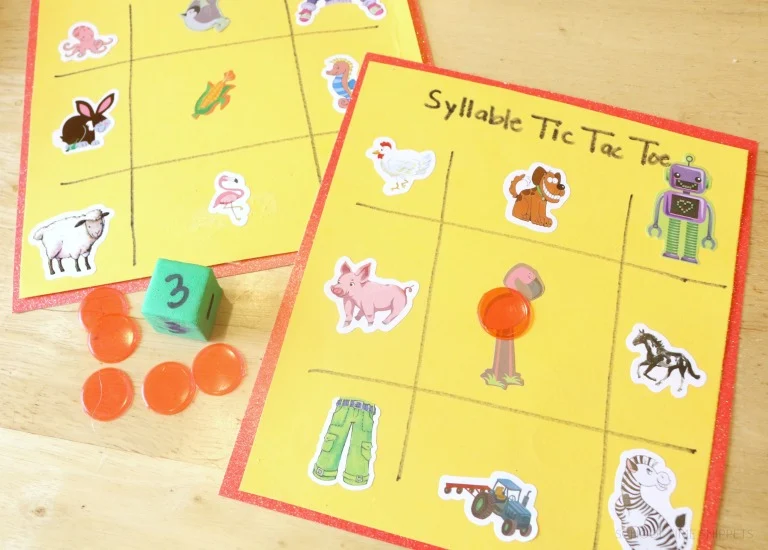 Understanding how to break a work up into syllables will help your child's reading and spelling skills.  So make learning fun with a game!