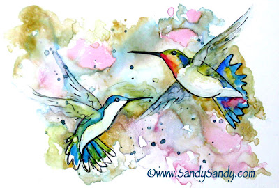 *SANDY SANDY ART*: Butterfly Bliss and Hummingbird Magic