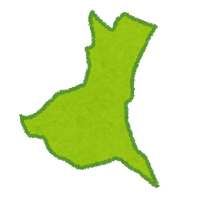 茨城県の地図のイラスト(都道府県)