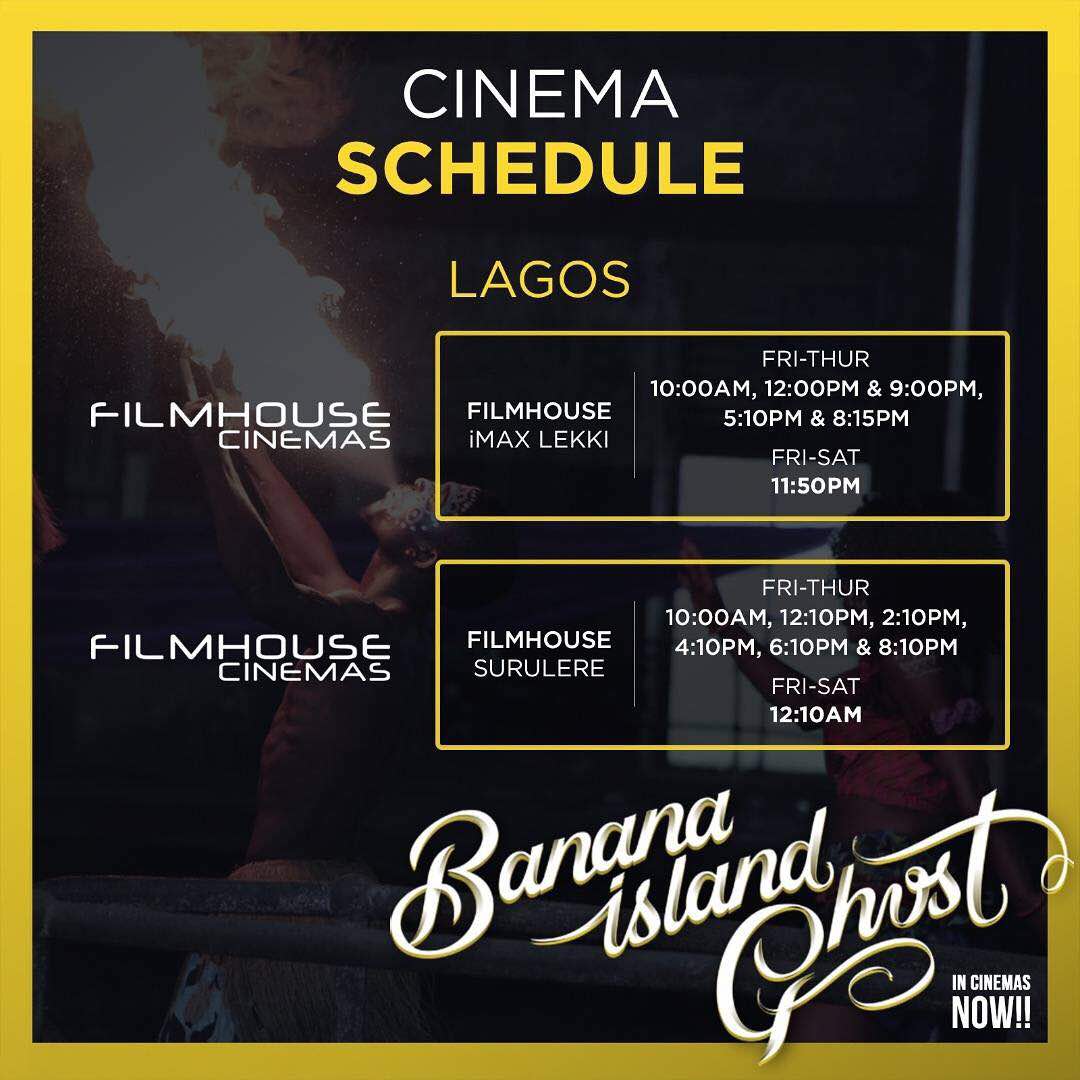 Cinema Schedule For Banana Island Ghost CINEMA SHED