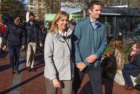 Infanta Cristina, Inaki Urdangarin and their children Irene, Pablo, Miguel and Juan attended Christmas Day Service