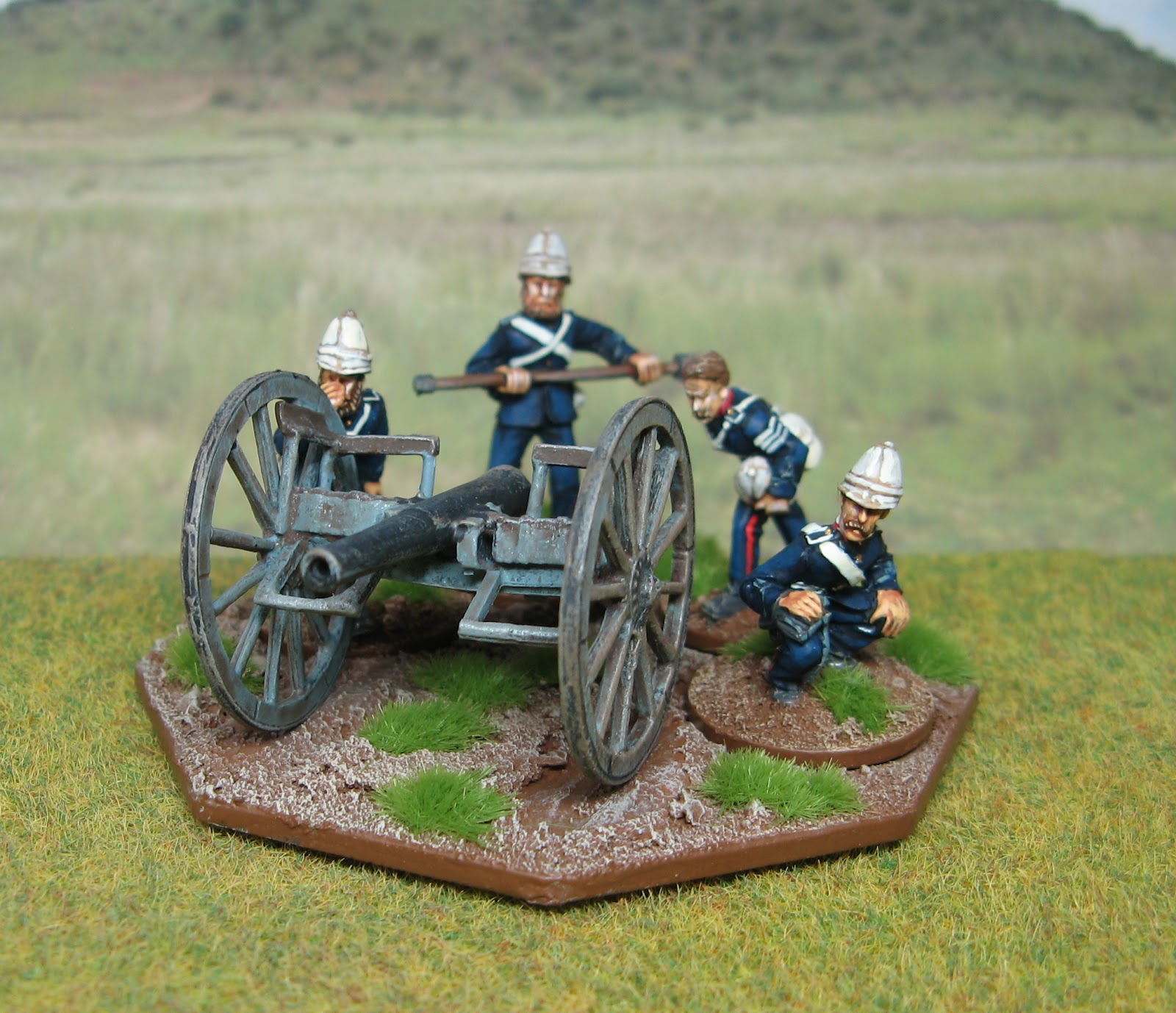 One man and his brushes. Zulu Wars. British Artillery