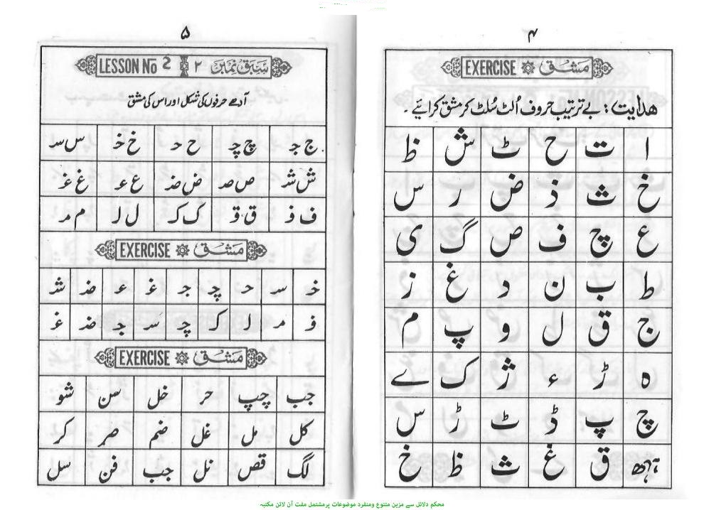 Lesson NO 2 of Urdu Qaida Step By Step With Images Urdu Qaida Learn Online Step By Step