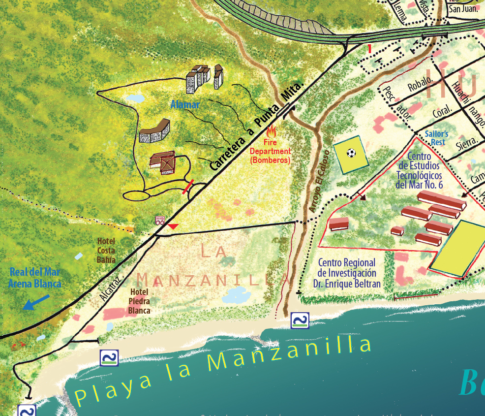 Mapa Jeff Cartography La Cruz de Huanacaxtle Map