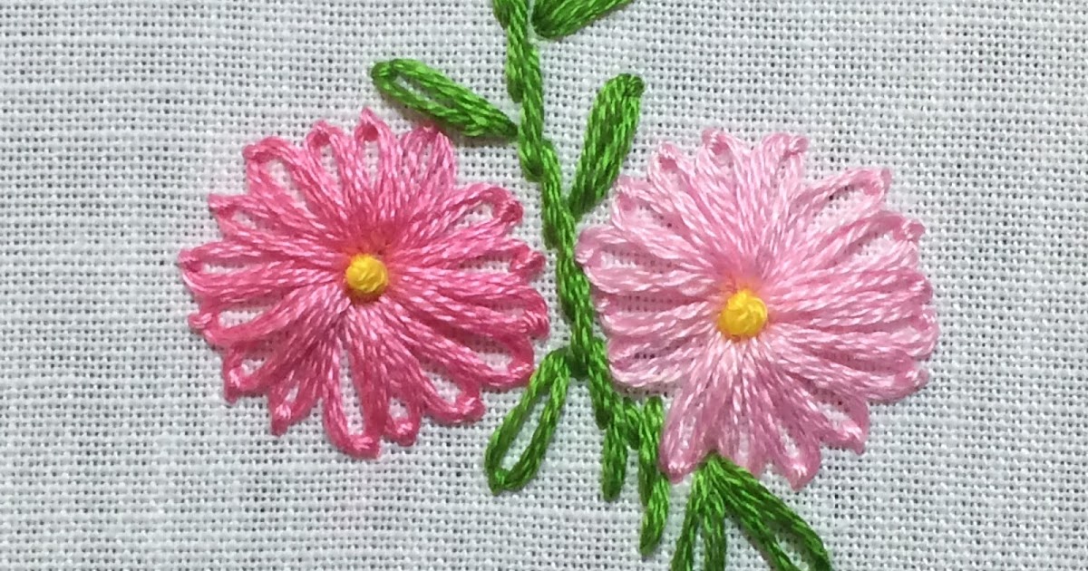 MooshieStitch: Lazy Daisy Stitch Flowers