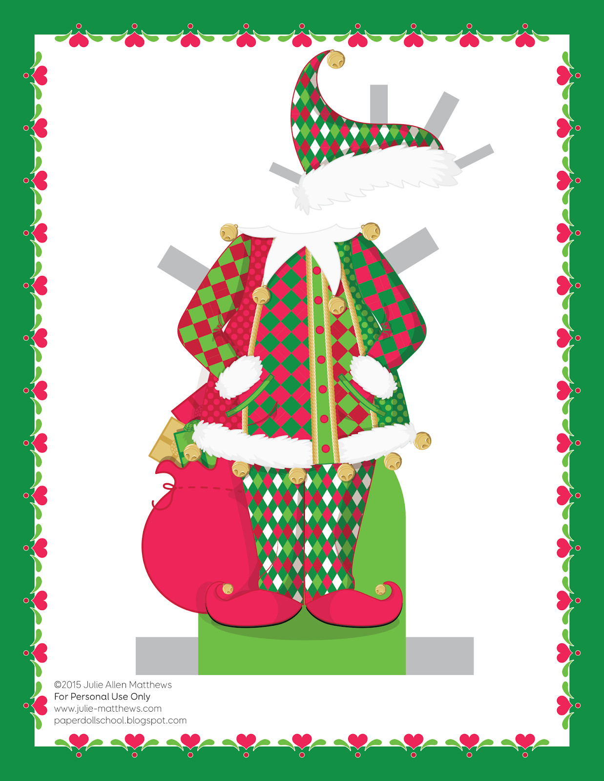 Paper Doll School: December Paper Doll -- Santa, Outfit 2