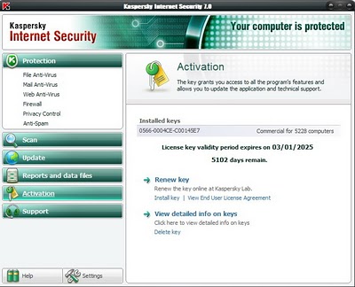 Kaspersky Internet Security 7.0.0.125 Full Version
