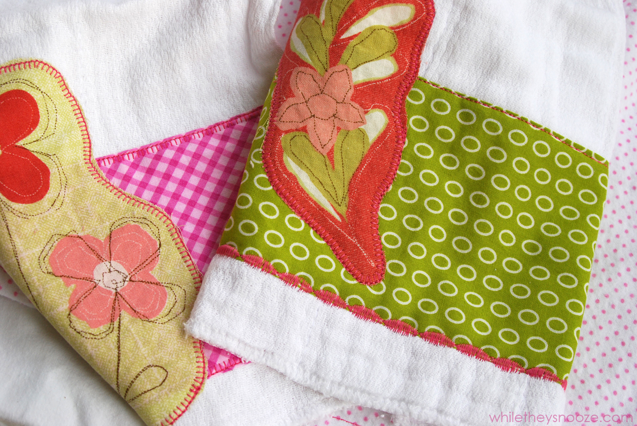 While They Snooze Baby Blanket and Burp Cloths