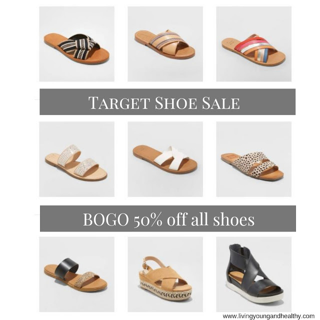 A round up of casual summer sandals that are on sale at Target right now!