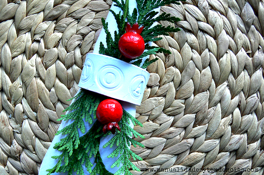 Cómo hacer servilletero de arcilla para Navidad