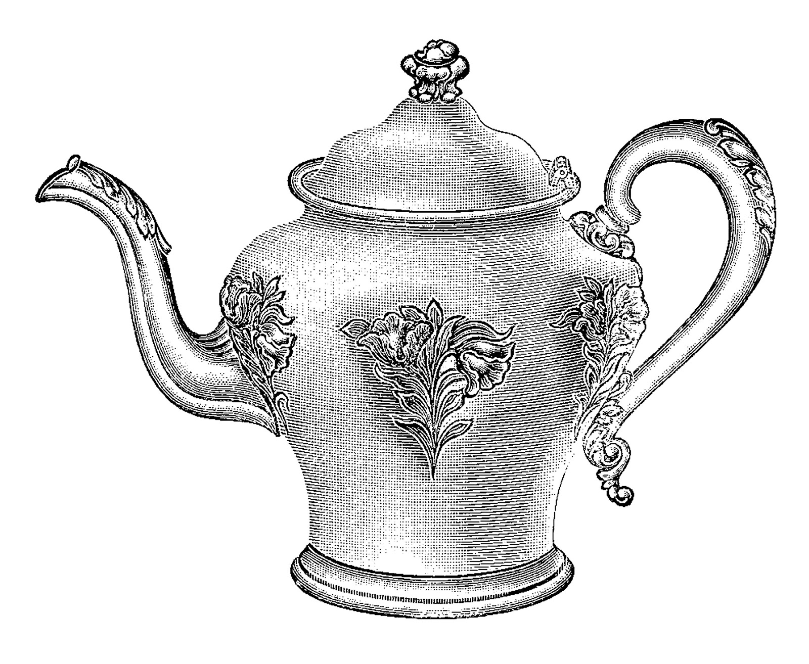 Digital Stamp Design Free Teapot Digital Stamp Vintage Teapot
