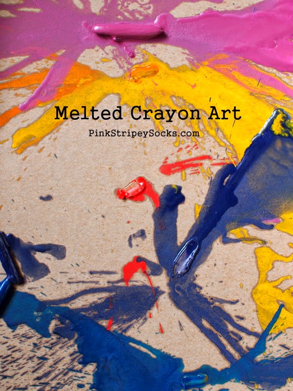 easy melted crayon art for kids