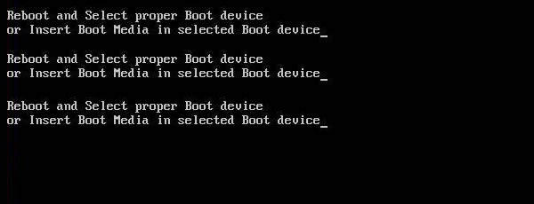 Reboot and Select Proper Boot Device Reboot and Select Proper Boot Device