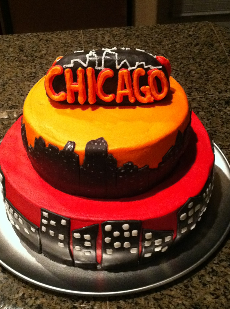 Cat's Cake Creations Chicago Skyline Cake