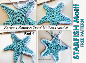five point star, free crochet patterns, how to crochet, motif, star, starfish, 