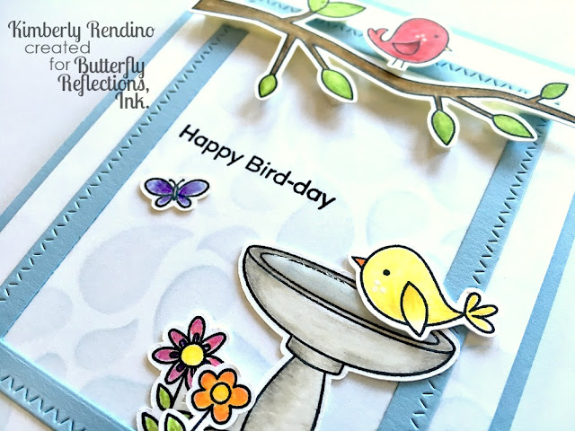kimpletekreativity.blogspot.com | butterfly reflections, ink. | MFT | my favorite things | clear stamps | handmade card | birthday card | birds | papercraft | cardmaking 