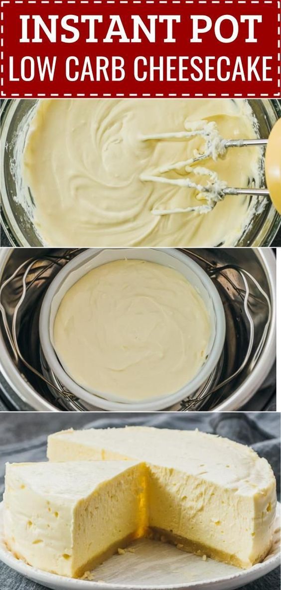 Low Carb Instant Pot Cheesecake (Keto Recipe)