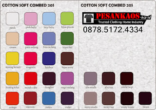 Katalog Warna Kaos Cotton Combed 1