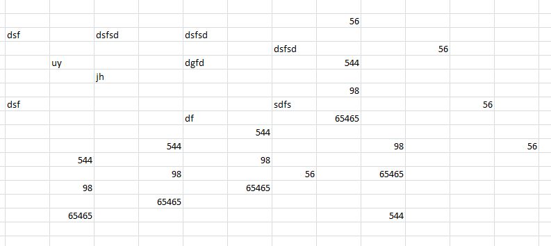 Sqljumble color only filled cells in excel macros
