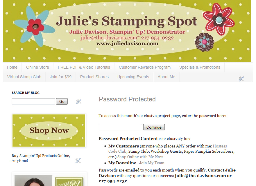 Julie's Stamping Spot Stampin' Up! Project Ideas by Julie Davison