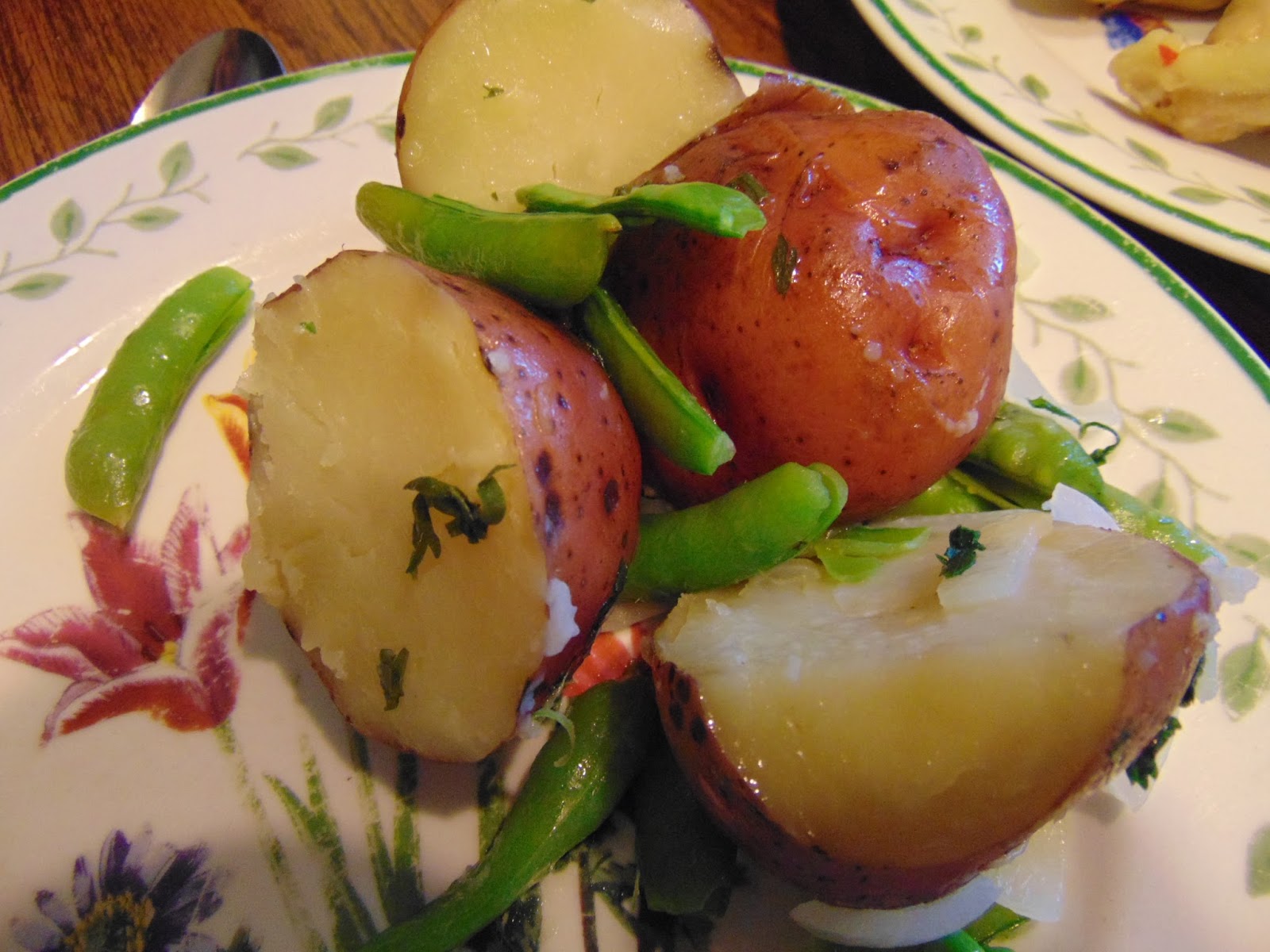 Recipes for Judys' Foodies Sugar Snap Peas with Red Skinned Potatoes