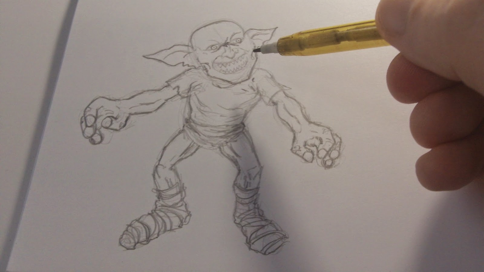 Wayne Tully Horror Art: How To Draw A Goblin Step By Step