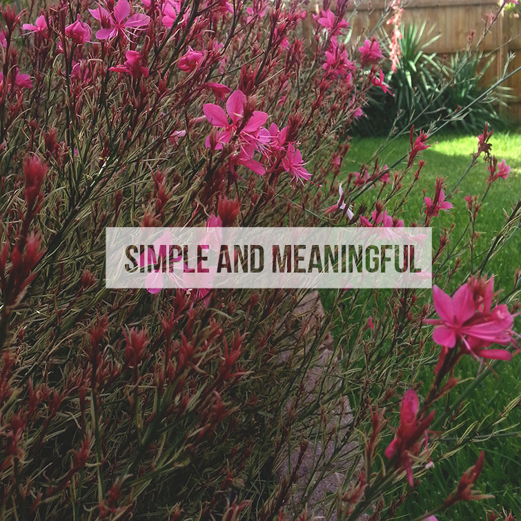 A simple and meaningful life...