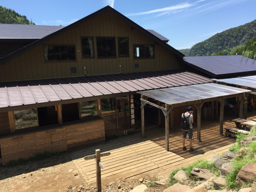 赤岳鉱泉から硫黄岳に出発 赤岳鉱泉から硫黄岳に出発