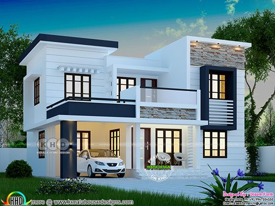 1748 square feet modern 4 bedroom house plan