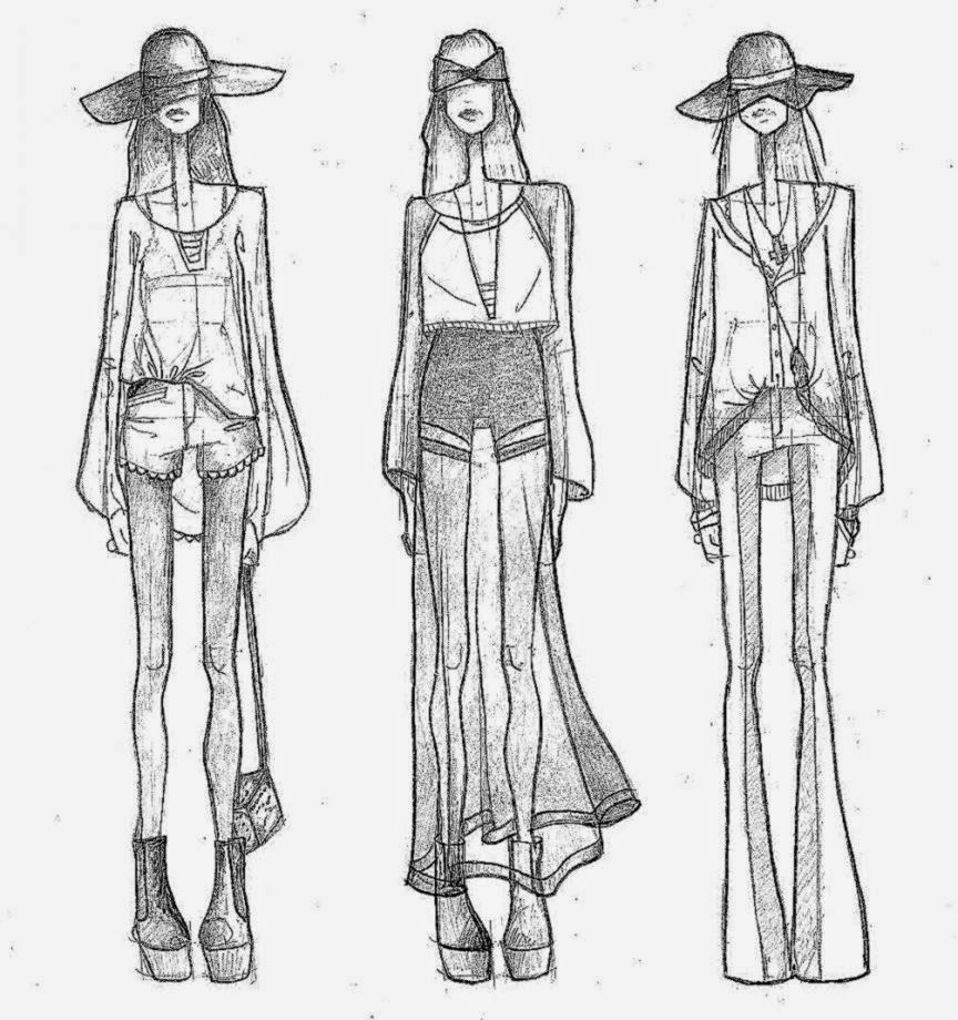 fashion girl sketches