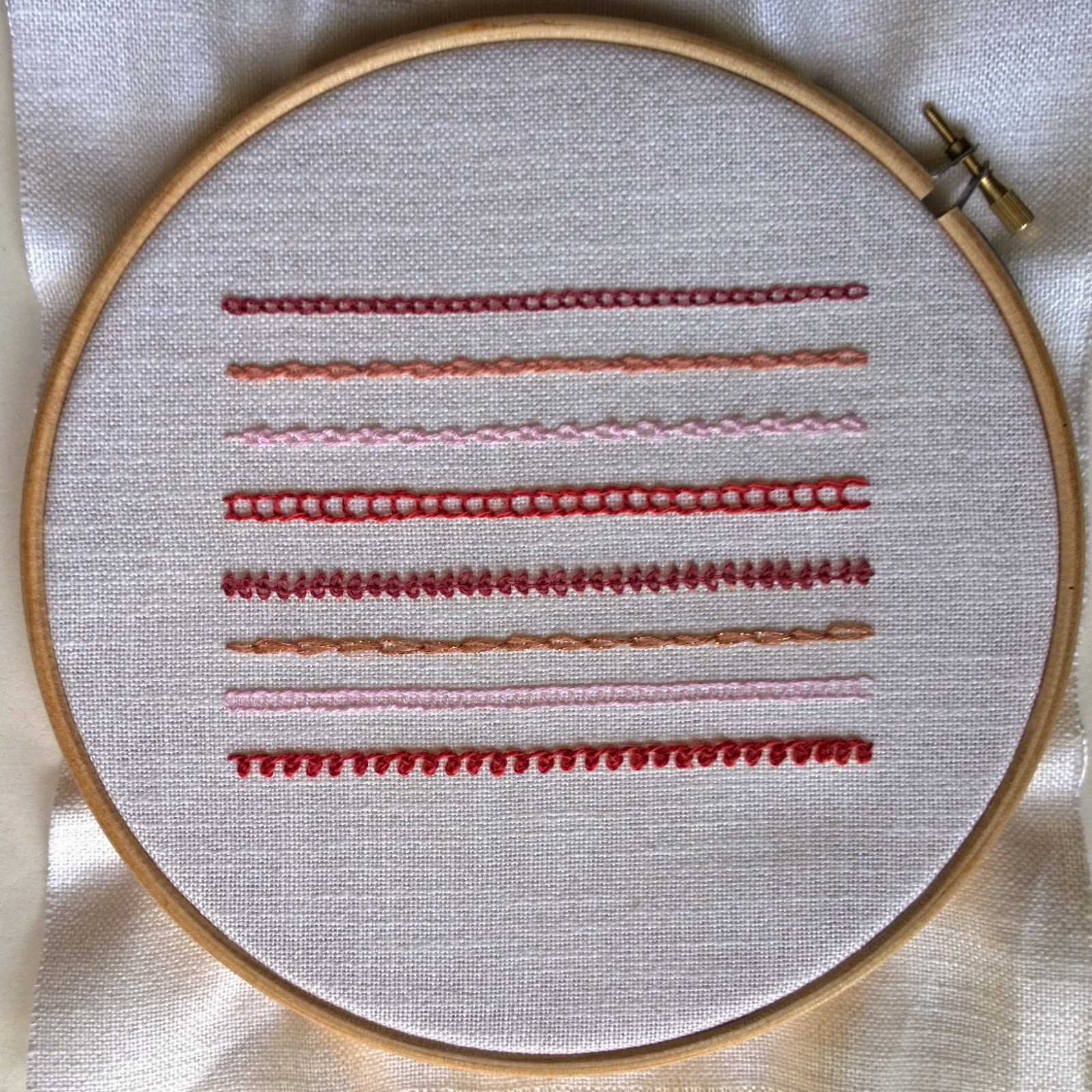 Stitched Chain Stitch Sampler Larkspur Studio