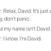 I'm David 