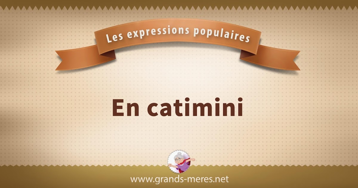 Catimini Page De Garde Comment ça se dit en français?: en catimini