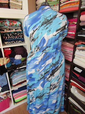 Butterick 6821 Simplicity 3893 Blue Maxi Dress www.sewplus.blogspot.com