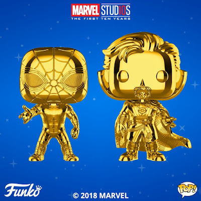 Marvel Studios The First 10 Years Gold Chrome Pop! Series 2 by Funko - Iron Spider-Man & Doctor Strange