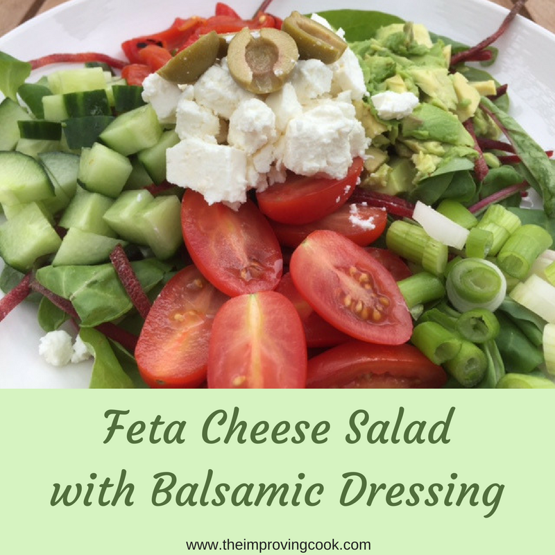 Feta Cheese Salad with Balsamic Dressing