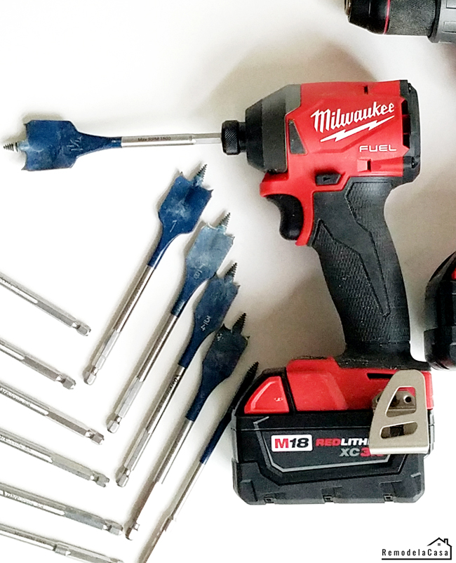 DIY Spade Bit Holder Remodelando la Casa